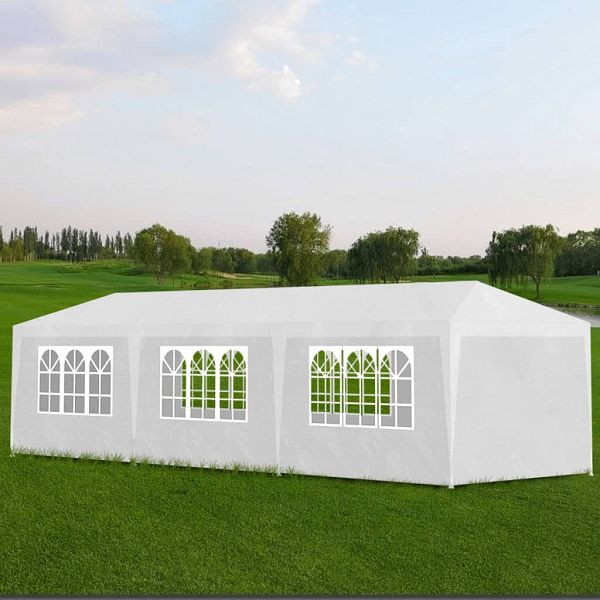 vidaXL Partyzelt 3x9 m Weiß, 90338