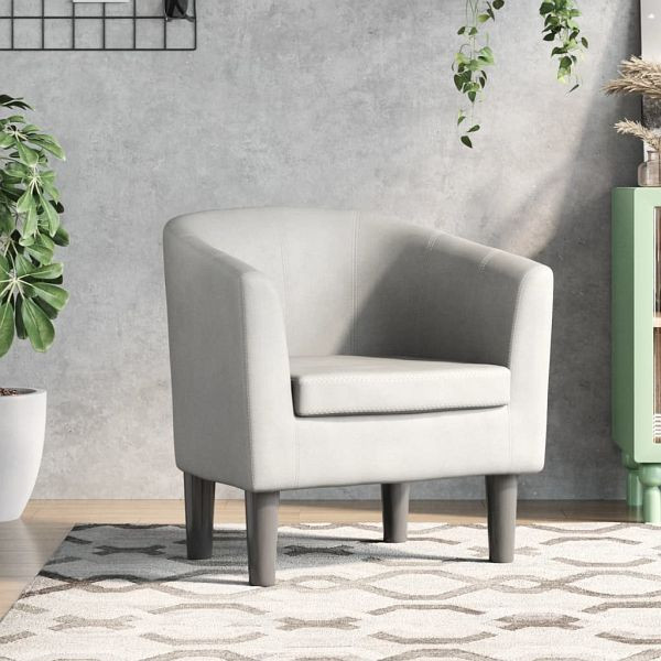 vidaXL Clubsessel Weiß Kunstleder, 356488, 8720845436605