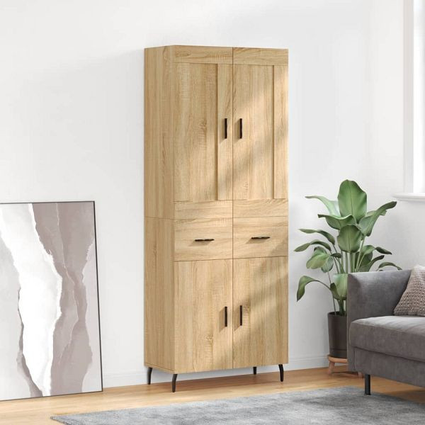 vidaXL Highboard Sonoma-Eiche 69,5x34x180 cm Holzwerkstoff, 3199892