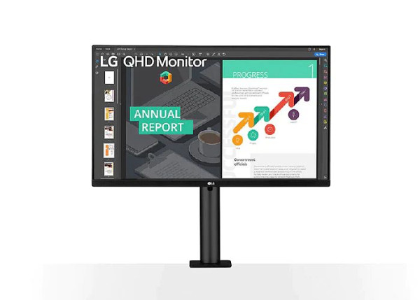 LG 27" QHD Ergo IPS Monitor mit QHD-Auflösung, HDR10 und USB Type-C™, 27QN880-B