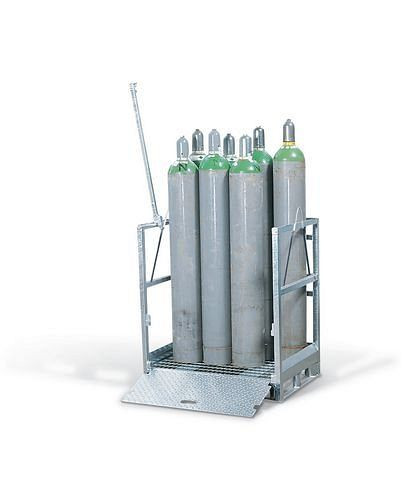 DENIOS Gasflaschenpalette GFP 50, für 12 Flaschen (Ø 230 mm), 115872
