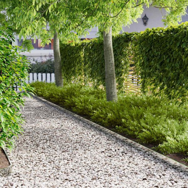 vidaXL Raseneinfassung 30-teilig 103 x 10 cm Stahl Silber, 8008344