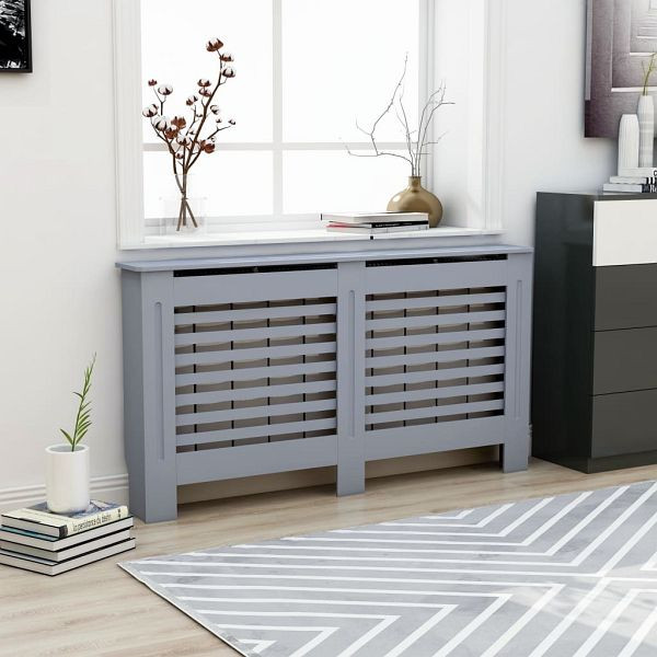 vidaXL Heizkörperverkleidung Anthrazit 152x19x81,5 cm MDF, 288185