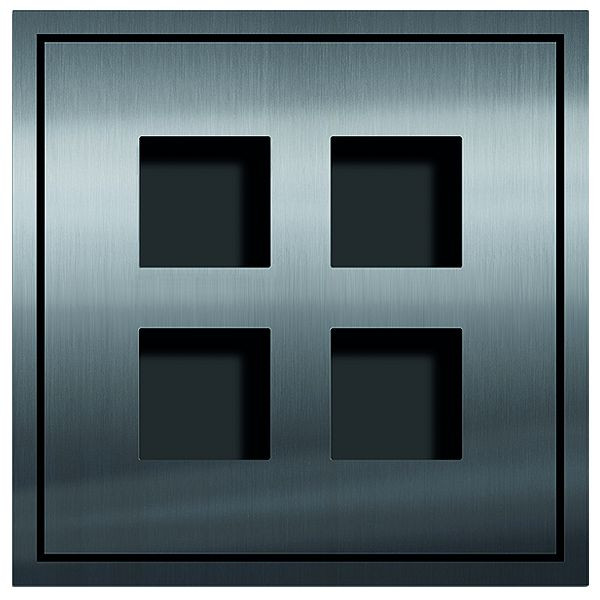 TCS Inputzmontageset aus Frontplatte flächenbündig und UP-Kasten für Serie AMI, für 2x2 AMI-Modul, 1-spaltig, ZAU2068-0030