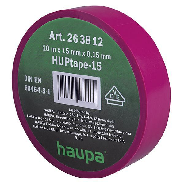 Haupa VDE Isolierband 15 mm x 10 m lila, VE: 10 Stück, 263812
