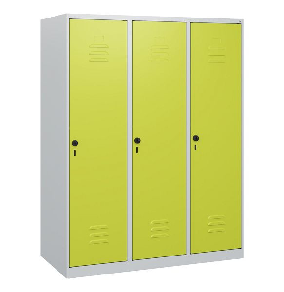 C+P Umkleidespind Classic PLUS, 3 Abteile, 1530x1200x500mm, 7035/0024, Drehriegel, 0800005-32 S10002