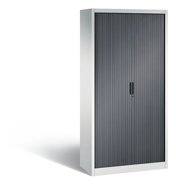 C+P Rollladenschrank Omnispace, H1980xB1000xT420mm, Farbe: Grau/Schwarzgrau, Griffmulde, 5 OH, 3202-00 S10294