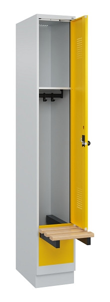 C+P Spind Evolo PLUS, 1 Abteile, 1950x300x815mm, 7035/1023, Drehriegel, 049040-10 S10001