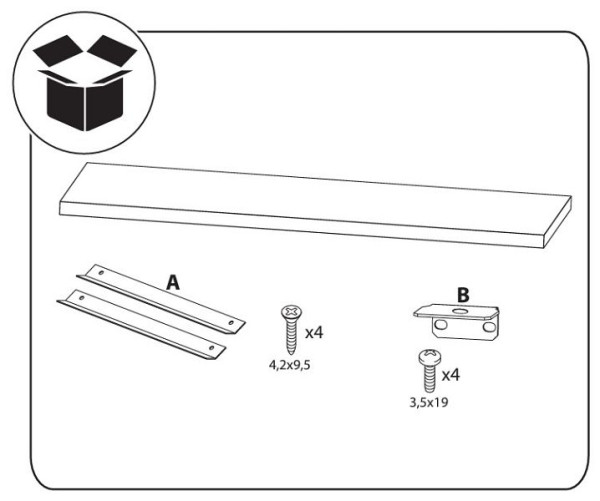 ALPENINOX Arbeitsplatte allseitig, abgekantet, Höhe: 50 mm, für 2-türige steckerfertige Kühltische CRIO Line, 402881084