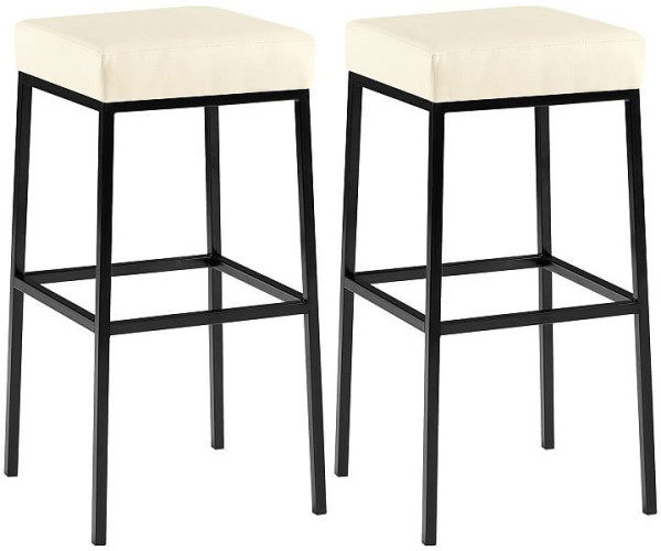CLP Barhocker Montreal 80 Kunstleder schwarz, creme, VE: 2 Stück, 314643