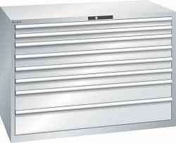 LISTA Schubladenschrank 78x36E (BxTxH) 1431x725x1000mm AUTO Lock, Lichtgrau, 8 Schubladen, Traglast Schubladen 200 kg, , 78.862.020.A