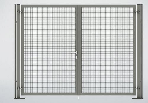 TTS Trennwandsystem 9200, Doppelflügeltor, B 3000, H 2200 mm, staubgrau, 285320