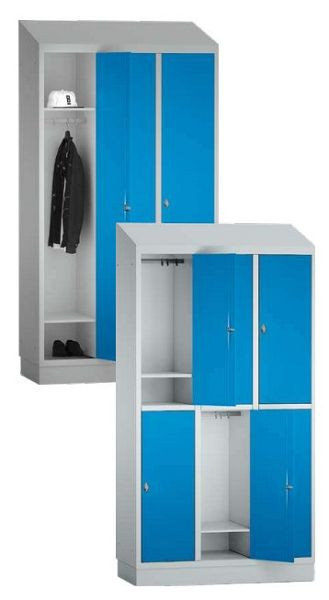 Eurobox Garderobenspind, Grundschule, 3 Abteile/6 Fächer (Kleiderstange), hoch (H 2.100 mm), 0003-323505