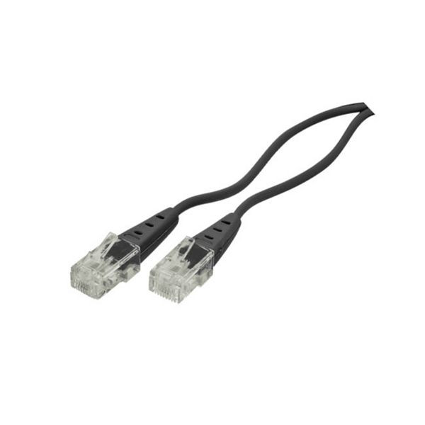 S-Conn ISDN-Anschlusskabel, RJ45 Stecker auf RJ45 Stecker, Rundkabel, 4-adrig, schwarz, 6,0m, 70078-S-6