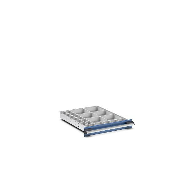bott cubio Sortiment mit 24 Boxen, BxTxH: 525x650x50mm, Kunststoff / RAL 7035, 43020795
