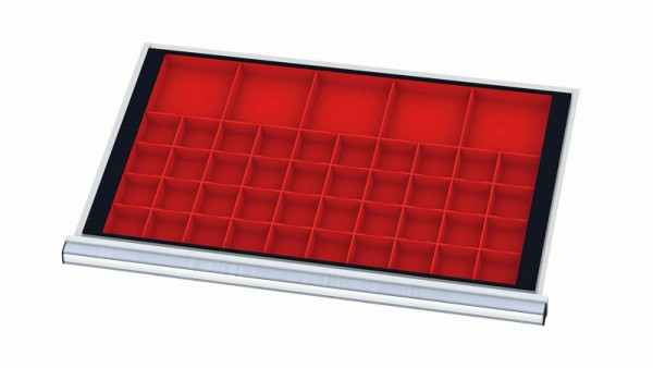 Simplaflex Kleinteilekästen für Schubladen, Blendenhöhe: 50 mm, Innenmaß 800 x 450 mm, CL9E050KT01