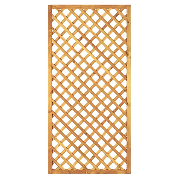 T&J Diagonal-Rankzaun 90 x 180 cm, MW 6 x 6 cm, Rahmen 45/45 mm, kdi grün, Leisten 12 x 30 mm, genagelt, 11612