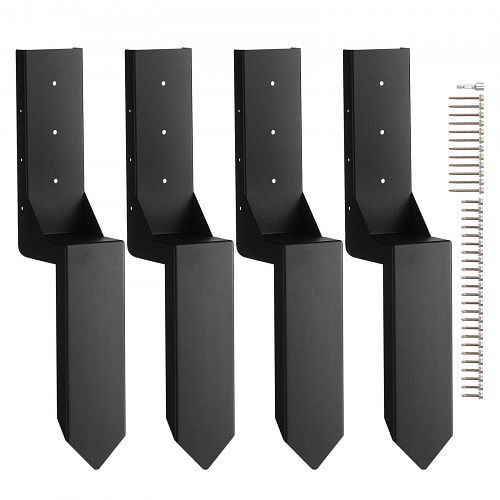 VEVOR Reparaturset für Zaunpfostenanker 4er-Pack Innendurchmesser 8,9 x 8,9 cm Stützpfosten aus Stahl, WGBGXDD37YC2TWBB6V0