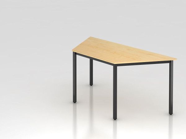 Hammerbacher Trapeztisch, 160x69cm Ahorn/Schwarz, Trapezform, Trapezform, VDQTR/3/D