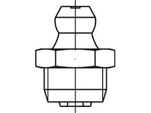 Kegelschmiernippel DIN 71412 5.8 AR 1/4 SW 14 galvanisch verzinkt, Sechskant VE=S (50 Stück)