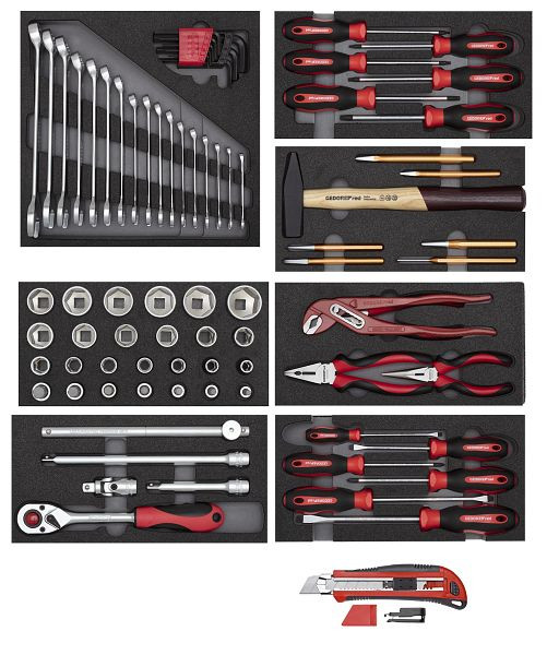 GEDORE red Werkzeugsatz 8xCT-Module +Cutter 81-teilig, 3301655