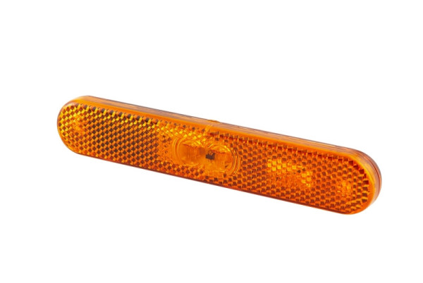 HELLA Seitenmarkierungsleuchte, LED, 24V, Anbau/geklebt, Lichtscheibenfarbe: gelb, LED-Lichtfarbe: gelb, 250mm, 2-polig, rechts/links, 2PS 009 226-031