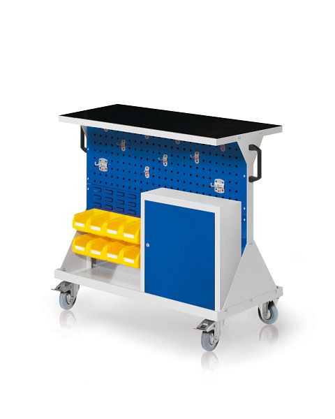 Kappes RasterMobil Größe 2 RAL 7035/5010, H 930 x B 1000 x T 500 mm, 7020.04.1016