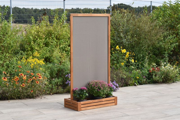 Merxx Sichtschutz, mit Textilbespannung und Ablagefläche, FSC Akazienholzmit Textilbespannung, 23936-309