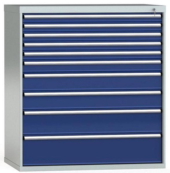 KLW Schubladenschrank 1325 x 1201 x 750 mm H x B x T, Einbaumaß: 1225 mm, Einteilung: 64x36 Einheiten, VU / 200 kg, SKB1325-10UP-001