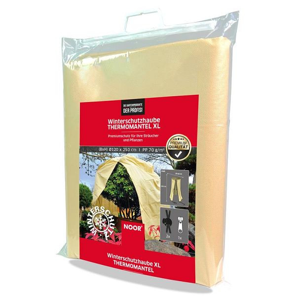 NOOR Winterschutz-Thermomantel XL Ø120 x 250 cm mit Reißverschluss 1 Zugseil 70 g/m², 0111WIMAXL