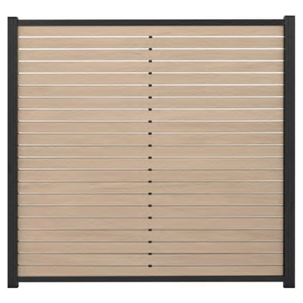 T&J HANÖ-Serie BPC-Rhombus-Steckzaun-Set, 1793 x 1774 mm, SAND = 3 Pakete, 21 Lamellen 20 x 75/68 x 1793 mm, 44532