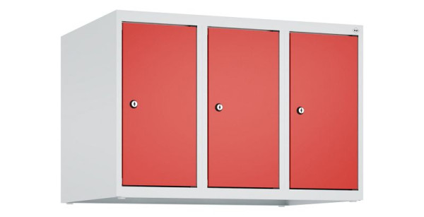 C+P Schrankaufsatz Classic PLUS, Aufsatzschrank, 7035, Zylinderschlösser, 500x750x500mm, Verkehrsrot, 080090-39 S10017