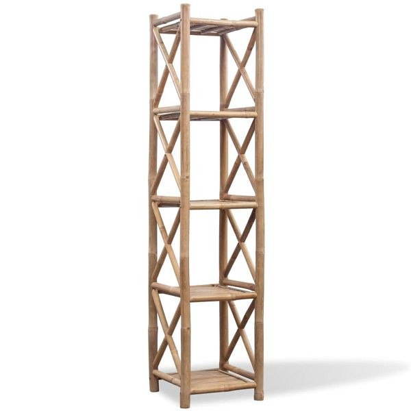 vidaXL Bambus Regal 5-etagig viereckig, 242493