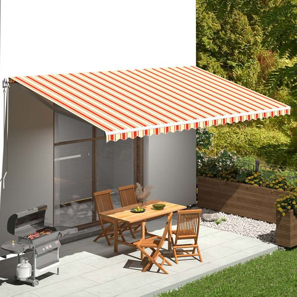 vidaXL Markisenbespannung Gelb und Orange 6x3,5 m, 312024