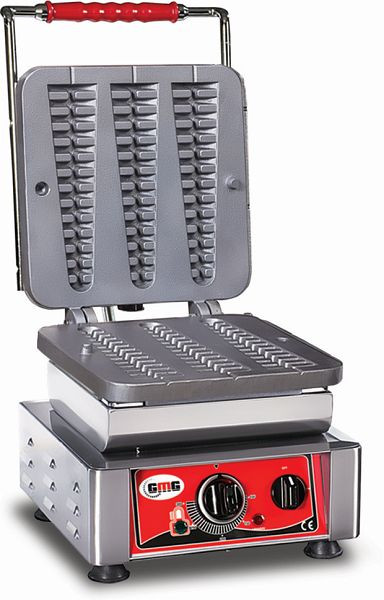GMG Waffeleisen Bruxelles, 3x (23 x 3 x 2,4cm), wechselbare Backplatte sehr einfach Montage, 50° bis 300°C, leichte Reinigung, WE-03