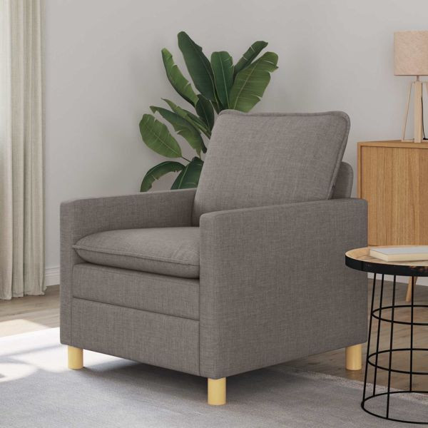 vidaXL Sofa Taupe 76 x 81 x 87,5 cm Stoff, 42028752