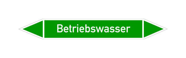 Schilder Klar Rohrleitungskennzeichen Betriebswasser, 33000x90 mm Folie selbstklebend, 101411/95