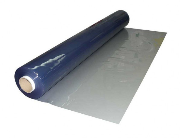 SINOtec TransTac Schutzfolie aus PVC, B 1400 x 0,4 mm, 50 m-Rolle, glasklar T0, 10000603