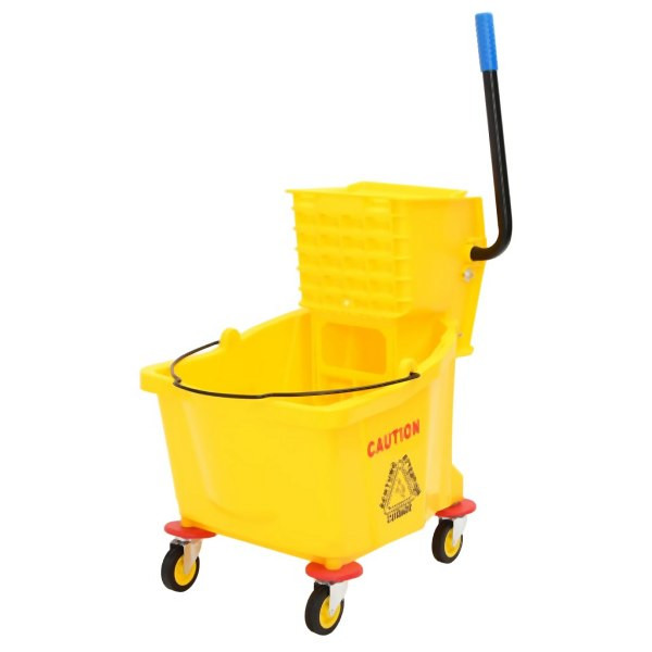 vidaXL Mopp-Eimer mit Presse und Rollen Gelb 36 L Polypropylen, 154461