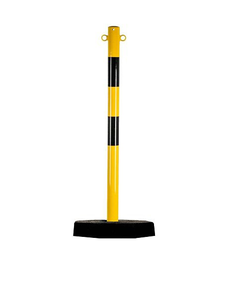 Ri-Traffic Kettenpfosten Metall gelb/schwarz mit 7 kg Sockel, 10-1000-02C-2