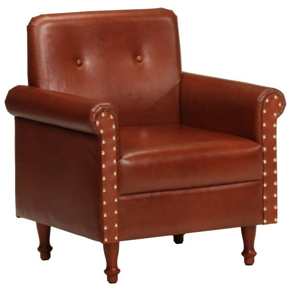 vidaXL Sessel Braun Echtleder, luxuriös, stilvolles Design, 320778