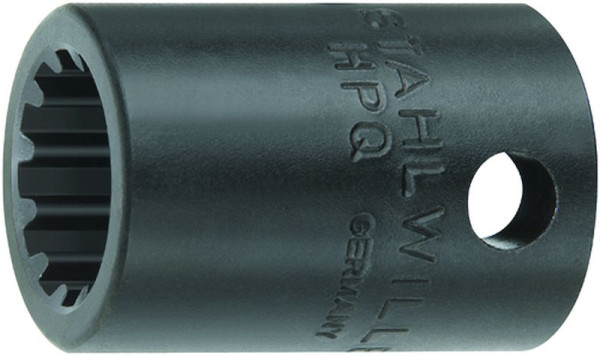 STAHLWILLE 10 mm (3/8") Steckschlüsseleinsatz Nr.45aPSP Spline Schlüsselweite 7/16 " Länge 28 mm, 22410028