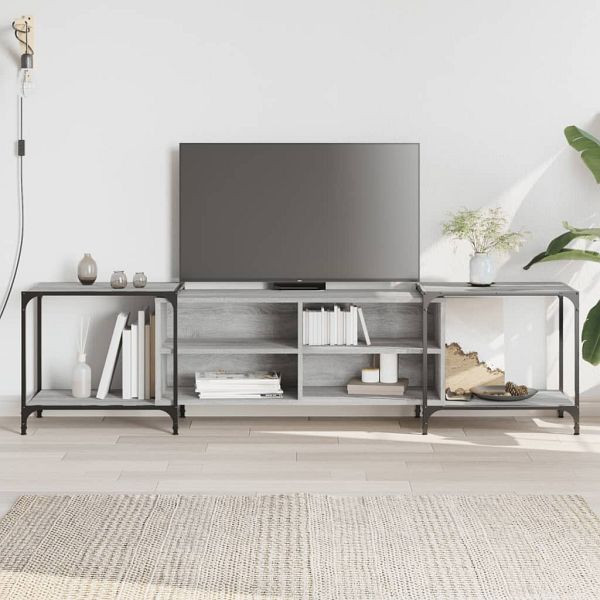 vidaXL TV-Schrank Grau Sonoma 203x37x50 cm Holzwerkstoff, 837610