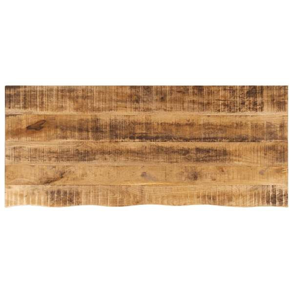 vidaXL Tischplatte 140x60x3,8 cm Baumkante Massivholz Raues Mangoholz, 370409