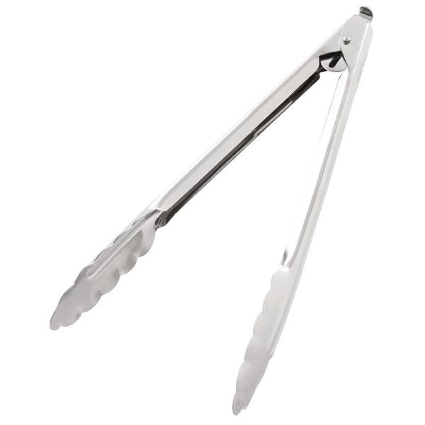 Vogue Servierzange Edelstahl 254mm, federbelastet, bleibt offen für leichteren Gebrauch und Griff, J608