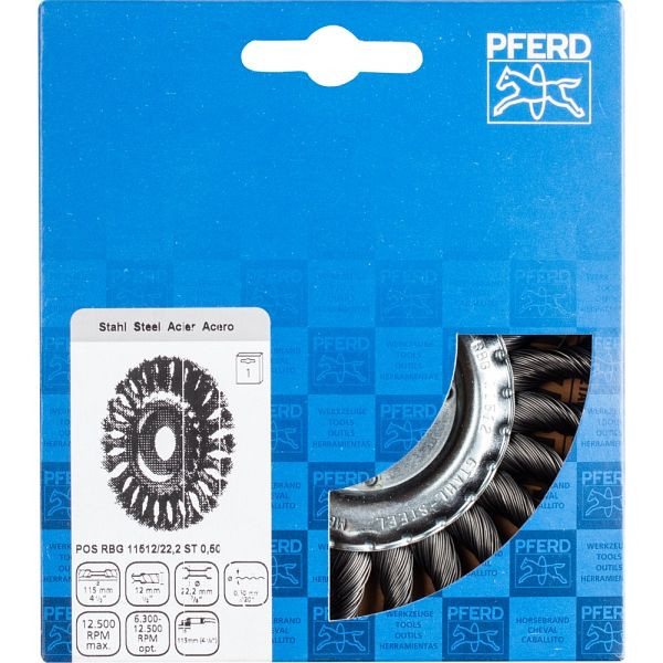 Pferd Rundbürste, gezopft POS RBG 11512/22,2 ST 0,50, 43312001