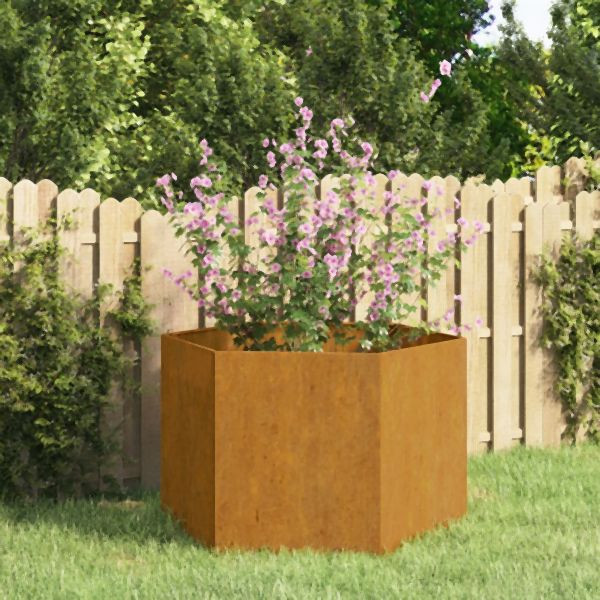 vidaXL Pflanzkübel Rostig 60x60x45 cm Cortenstahl, 823675