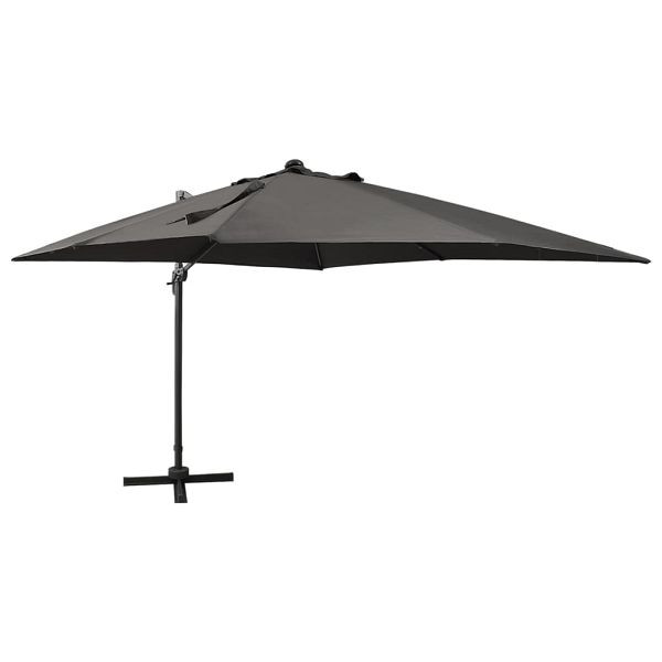 vidaXL Ampelschirm mit LED Anthrazit 300 cm, 312346