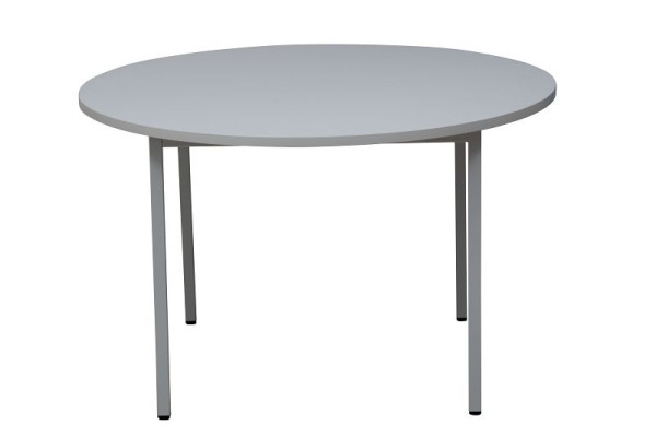 Gürkan Tisch, 120 x 120 x 75 cm, Lichtgrau, Grau, Mehrzwecktisch, Rund, MTB.CR.120, 101898