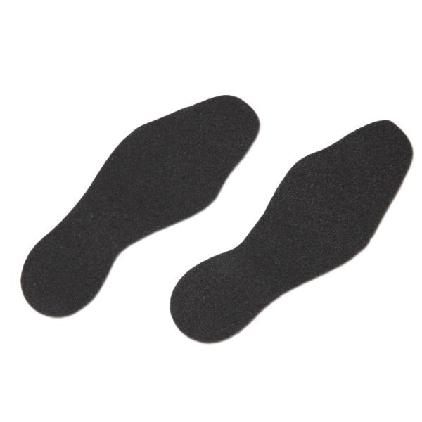 m2 Antirutschbelag Hinweismarkierung Verformbar schwarz Schuhform 95x265mm (1 Paar), VE: 10 Stück, M2SV10S1